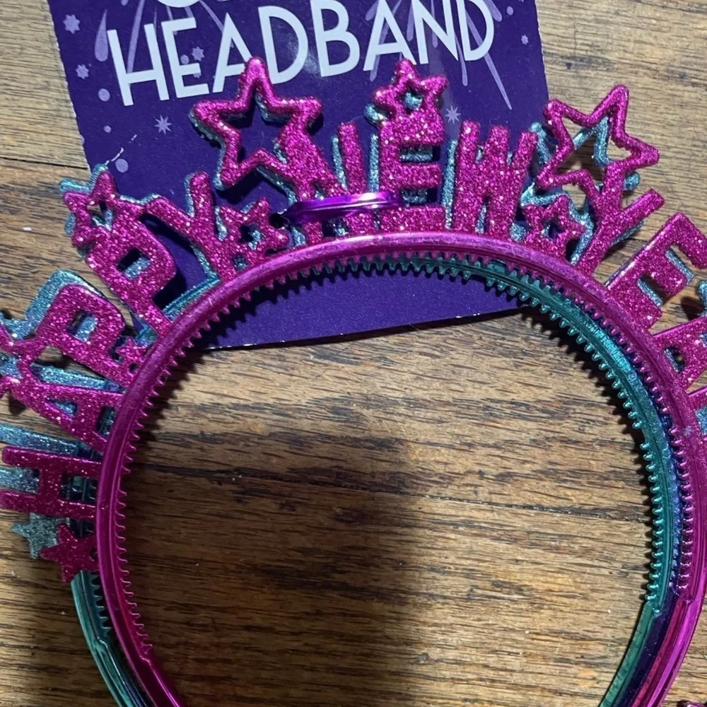 AMPRO Happy New Year Glitter Headbands Set NWT